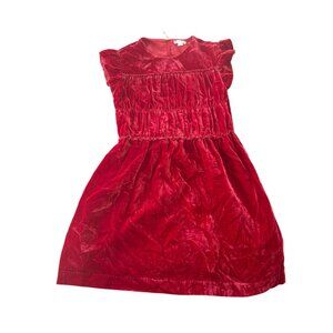 Crewcuts Velour Smocked Dress Red Size 10
